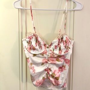 NWT For Love and Lemons Melrose Pleated Bra